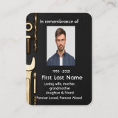 Carte De Visite Mécanique des outils de prière de photos commémora (Dos)