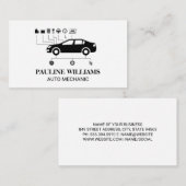 Carte De Visite Mécanique | Ingénieur | Diagramme automatique (Devant / Derrière)