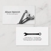 Carte De Visite Mécanique | Ingénieur | Garage (Devant / Derrière)