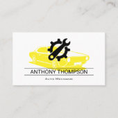 Carte De Visite Mécanique | Ingénieur | Logo de l'engrenage à clé (Devant)