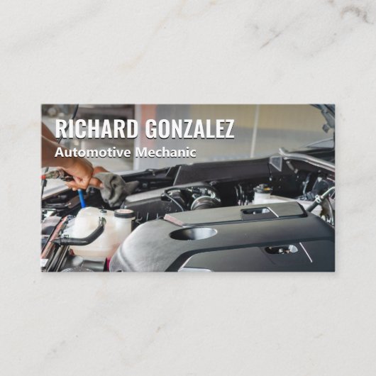 Carte De Visite Mécanique | Ingénieur | Utilisation du moteur (Devant)