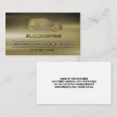 Carte De Visite Mécanique | | Logo automatique | Métallique foncé (Devant / Derrière)