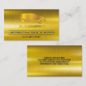 Carte De Visite Mécanique | | Logo automatique | Or métallique (Devant / Derrière)