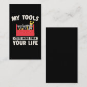 Carte De Visite Mécanique Mari Handyman Papa Outils (Devant / Derrière)