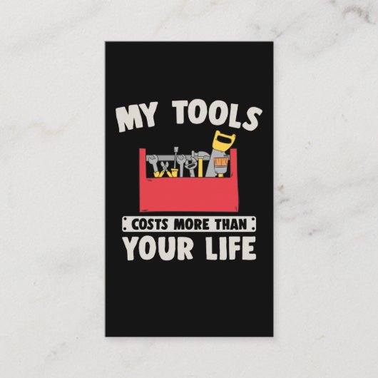 Carte De Visite Mécanique Mari Handyman Papa Outils (Devant)