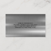 Carte De Visite Mécanique | Métal | Outils Icônes du service (Dos)