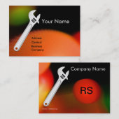 Carte De Visite MÉCANIQUE MÉTALLIQUE, MONogramme DE PLOMBRES (Devant / Derrière)