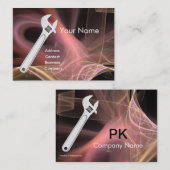 Carte De Visite MÉCANIQUE MÉTALLIQUE, MONogramme DE PLOMBRES (Devant / Derrière)