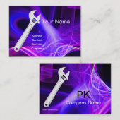 Carte De Visite MÉCANIQUE MÉTALLIQUE, MONogramme DE PLOMBRES (Devant / Derrière)