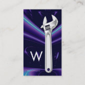 CARTE DE VISITE MÉCANIQUE MÉTALLIQUE, MONOGRAMME DES PLOMBRES (Dos)