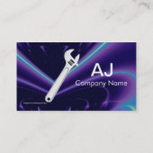 CARTE DE VISITE MÉCANIQUE MÉTALLIQUE, MONOGRAMME DES PLOMBRES (Dos)