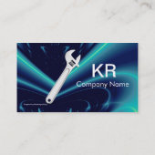 CARTE DE VISITE MÉCANIQUE MÉTALLIQUE, MONOGRAMME DES PLOMBRES (Dos)