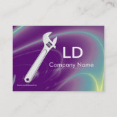 CARTE DE VISITE MÉCANIQUE MÉTALLIQUE, MONOGRAMME DES PLOMBRES (Dos)