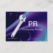 CARTE DE VISITE MÉCANIQUE MÉTALLIQUE, MONOGRAMME DES PLOMBRES (Dos)