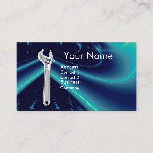 CARTE DE VISITE MÉCANIQUE MÉTALLIQUE, MONOGRAMME DES PLOMBRES (Devant)