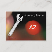 Carte De Visite MÉCANIQUE MÉTALLIQUE, PLUMBERS Monogram Pearl (Dos)