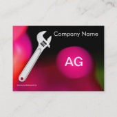 Carte De Visite MÉCANIQUE MÉTALLIQUE, PLUMBERS Monogram Pearl (Dos)