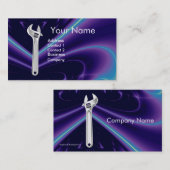 CARTE DE VISITE MÉCANIQUE MÉTALLIQUE, PLUMBES (Devant / Derrière)