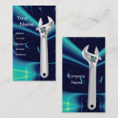 CARTE DE VISITE MÉCANIQUE MÉTALLIQUE, PLUMBES (Devant / Derrière)