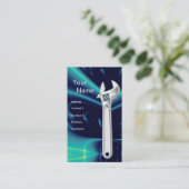 CARTE DE VISITE MÉCANIQUE MÉTALLIQUE, PLUMBES (Debout devant)