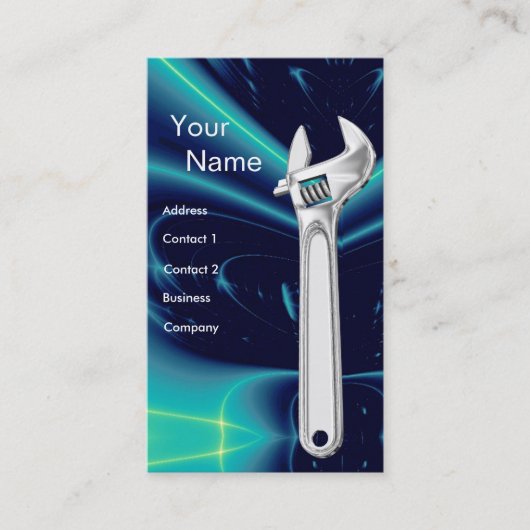 CARTE DE VISITE MÉCANIQUE MÉTALLIQUE, PLUMBES (Devant)