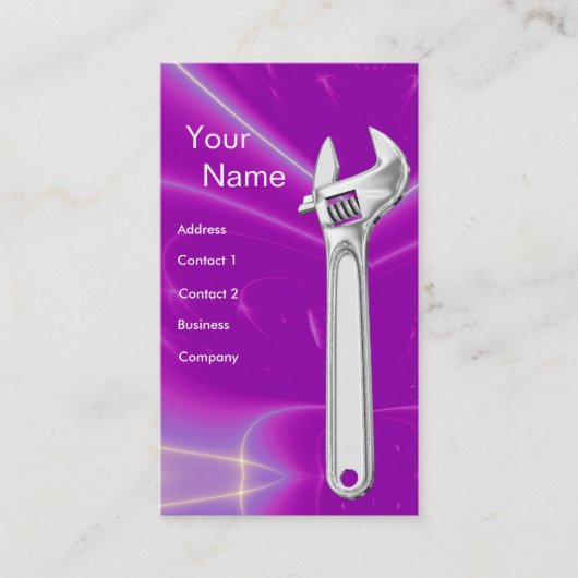 CARTE DE VISITE MÉCANIQUE MÉTALLIQUE, PLUMBES (Devant)