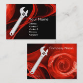 CARTE DE VISITE MÉCANIQUE MÉTALLIQUE, PLUMBES (Devant / Derrière)