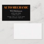 Carte De Visite Mécanique mobile simple moderne (Devant / Derrière)