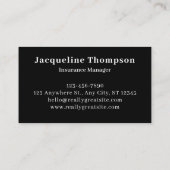 Carte de visite mécanique noir et blanc moderne (Dos)