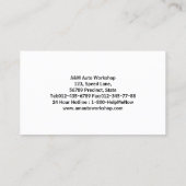 Carte de visite mécanique Piston et engrenage (Dos)