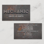 Carte De Visite Mécanique Professionnelle (Devant / Derrière)