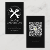 Carte De Visite Mécanique Professionnelle avec clé et spanner (Devant / Derrière)