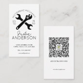 Carte De Visite Mécanique Professionnelle avec clé et spanner (Devant / Derrière)