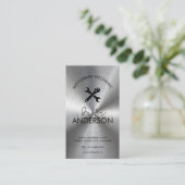 Carte De Visite Mécanique Professionnelle avec clé et spanner (Debout devant)