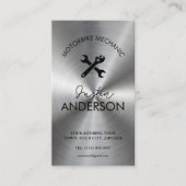 Carte De Visite Mécanique Professionnelle avec clé et spanner (Devant)