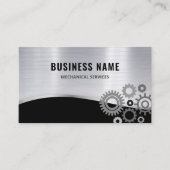 Carte De Visite Mécanique professionnelle Elégant Métallic Argent (Devant)
