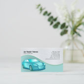 Carte de visite mécanique Sedan voiture Silhouette (Debout devant)