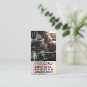 Carte De Visite Mécanique sur moteur (Debout devant)