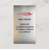 Carte De Visite Mécanique sur moteur (Dos)