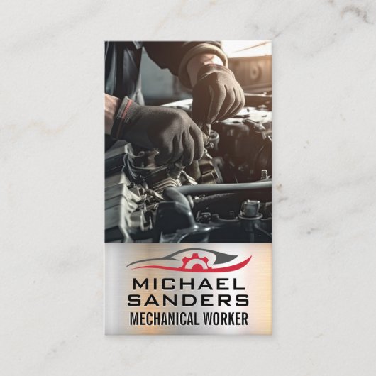 Carte De Visite Mécanique sur moteur (Devant)