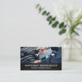 Carte De Visite Mécanique sur moteur (Debout devant)