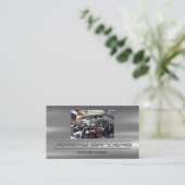 Carte De Visite Mécanique sur moteur | Technicien (Debout devant)