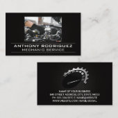 Carte De Visite Mécanique sur moteur | Technicien auto (Devant / Derrière)