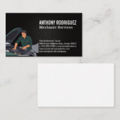 Carte De Visite Mechanic Working on Car Engine (Devant / Derrière)