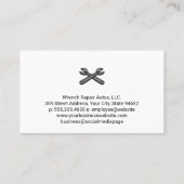 Carte De Visite Mechanic Working on Engine | Car Repairman (Dos)