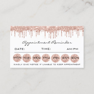 Carte De Visite Mèche LuxRose de maquillage de 100 de rendez-vous