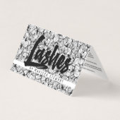 Carte De Visite Mèches dessinées modernes blanches noires de (Devant)