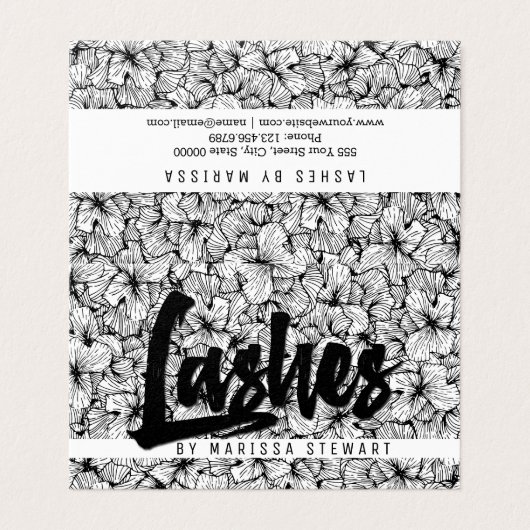 Carte De Visite Mèches dessinées modernes blanches noires de (Extérieur déplié)