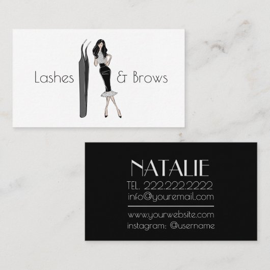 Carte De Visite Mèches et fronts (Devant / Derrière)