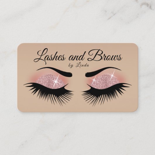 Carte De Visite Mèches et fronts - parties scintillantes roses (Devant)